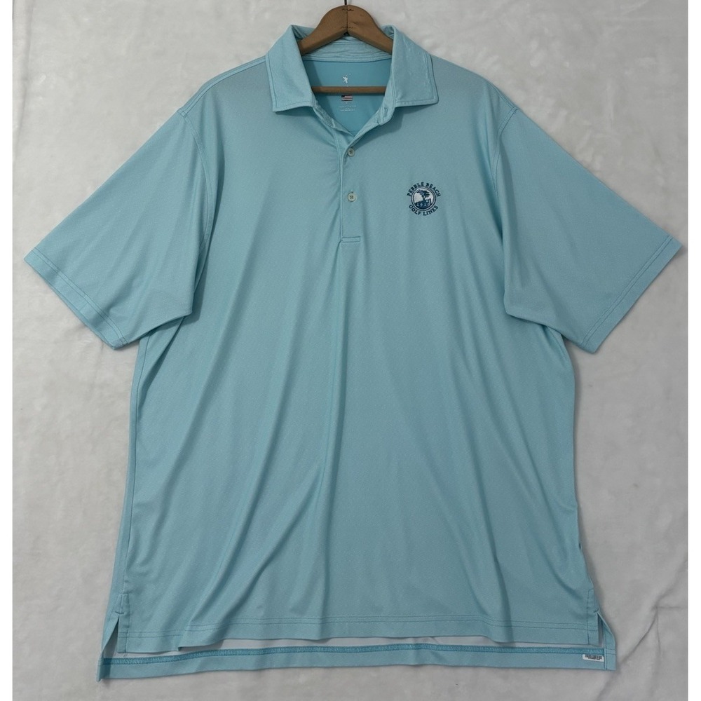 Fairway & Greene Pebble Beach Golf Links Polo Shirt USA Blue XL Performance 0753 - Picture 2 of 7